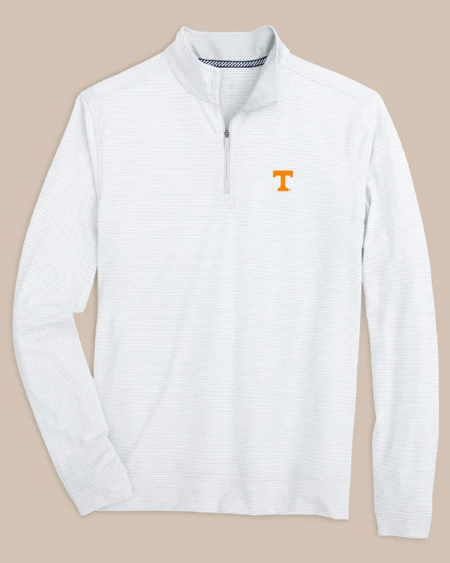 Celebrity Style Elegant Temperament Tennessee Vols Cruiser Micro-Stripe Heather Quarter Zip