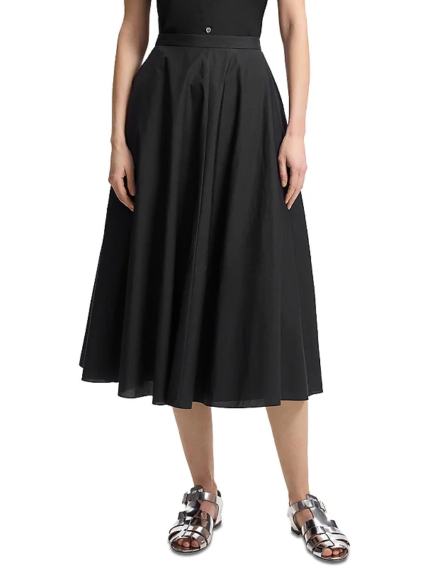 Personalized Outfit Fresh And Natural Womens Lightweight Mid Calf A-Line Skirt