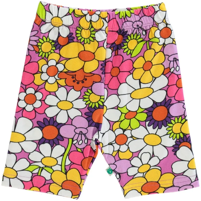 Noble Temperament Småfolk Spring Pink Cycling Shorts With Flowers