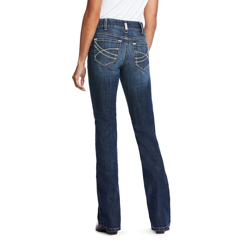 High Street Style Feminine Charm Ariat Women's R.E.A.L. Perfect Rise Stretch Linda Boot Cut Jean, Goldie