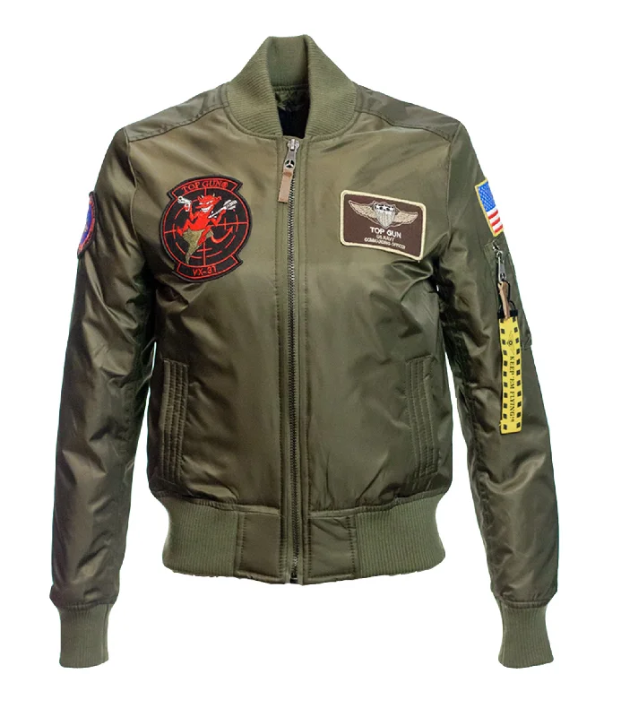 Practical Style Celebrity Style LIMITED EDITION MISS TOP GUN® MA-1 BOMBER JACKET WITH PATCHES