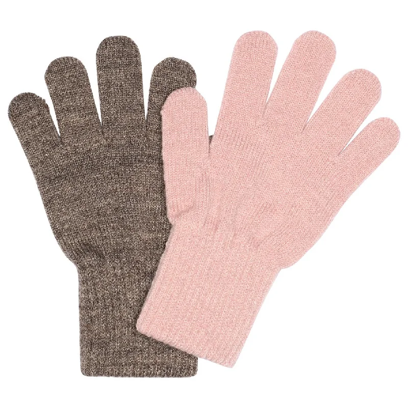 High-quality Styles Lively And Youthful MELTON Mix Denver Mel Alt Rosa Comfy handsker 2-pack
