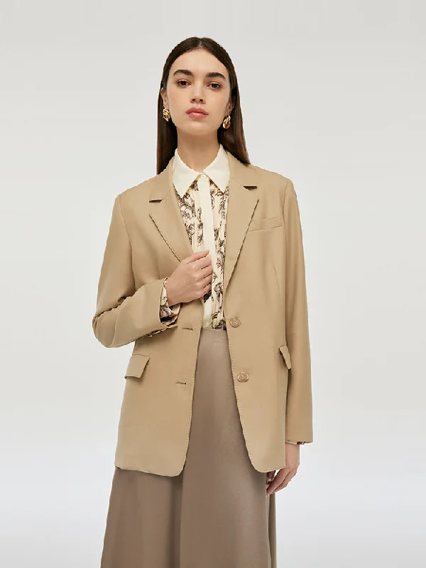 Multifunctional Style Bottom And Versatile Worsted Woolen Straight Women Blazer