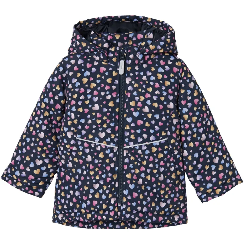 Creative Prints Sports And Leisure Name It Dark Sapphire Heart Maxi Jacket AOP Noos
