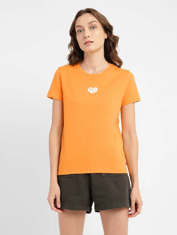 New Products Outdoor Trend Women's Solid Crew Neck T-shirt