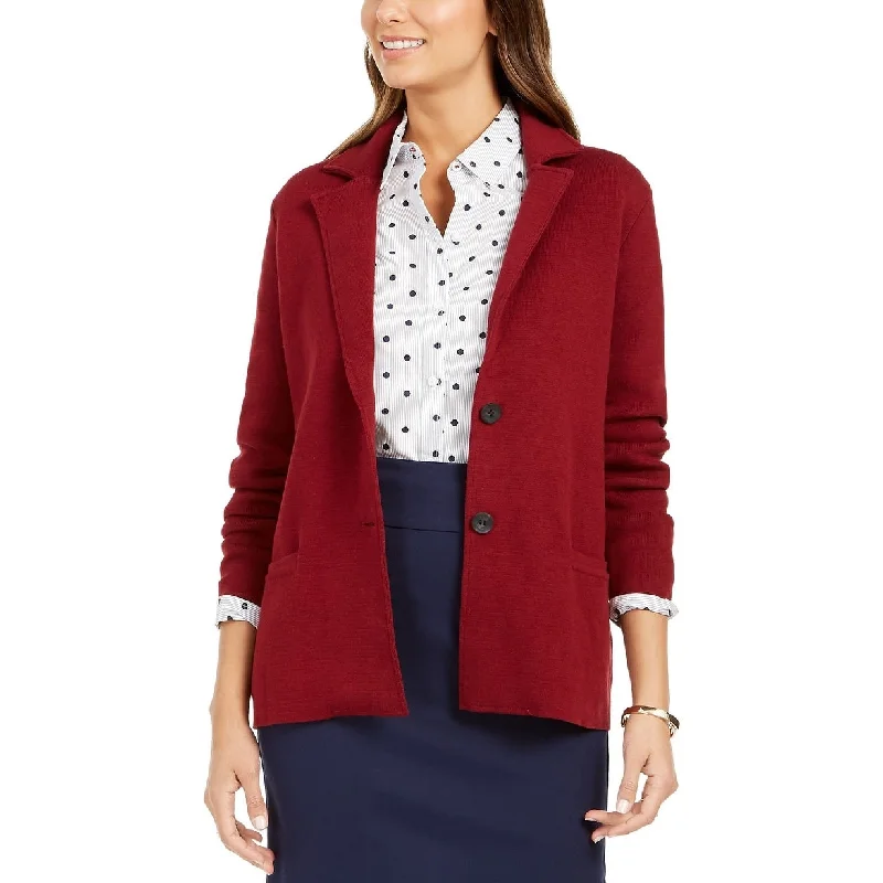 New Products Spiritual Vitality Charter Club Women's Sweater Blazer Jacket Carriage Red Size Small