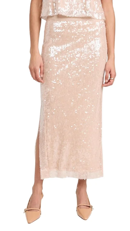 British Style Casual And Comfortable Annita Midi Skirt In Nshim