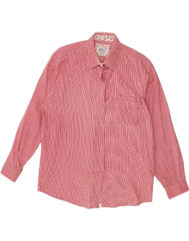 Comfortable And Cold-proof Ethnic Style TIKIDA Womens Shirt UK 16 Large Red Check