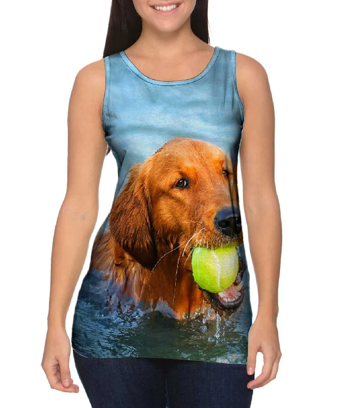 Fashionable Prints Casual Street Golden Lab Waterplay