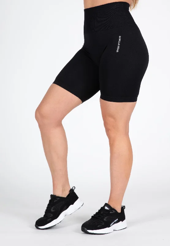 British Style High-quality Fabrics Quincy Seamless Cycling Shorts - Black