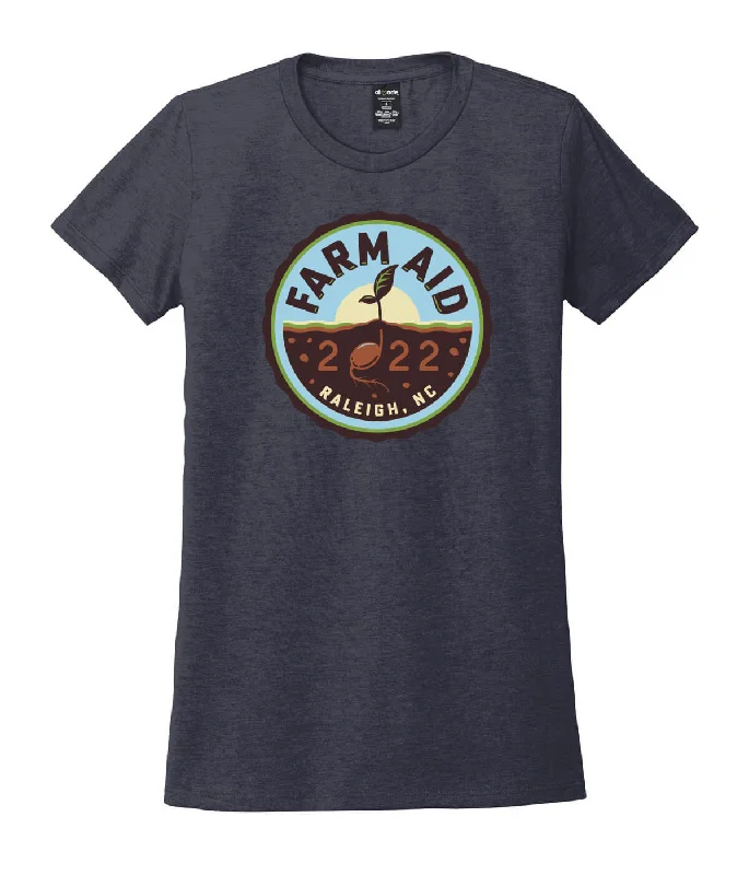 Celebrity Style Versatile Items Farm Aid 2022 Women's Concert Logo Tee – Navy