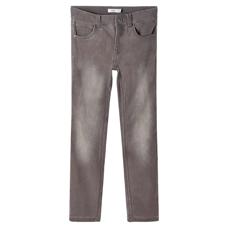 Printed Patterns College Style Name it Medium Grey Denim Theo Jeans Noos