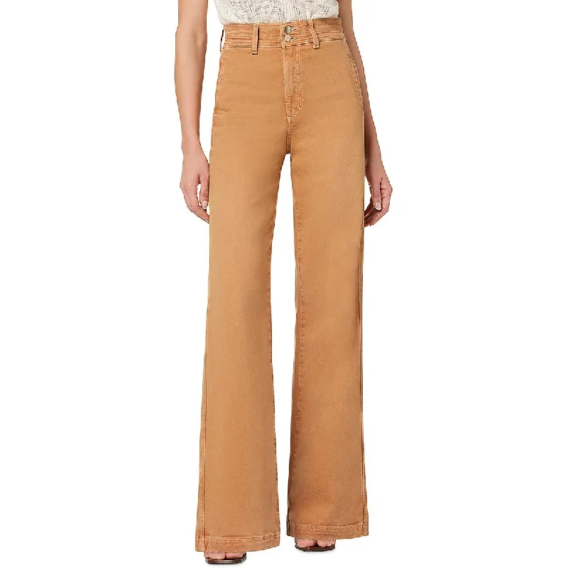 Sweet Style High Street Style Joe's Womens Allana Knit Denim Wide Leg Jeans