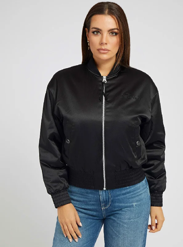 Sports litigation style Eco Black Alexia Bomber Jacket