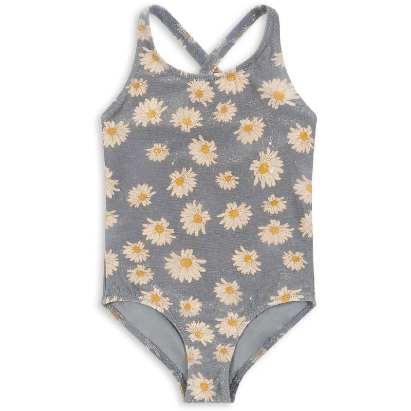 Youthful Street Fashion Age-reducing Style Konges Sløjd Jade Swimsuit Daisy Blue
