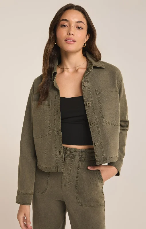 Noble And Elegant Fashionable Items All Day Cropped Washed Jacket
