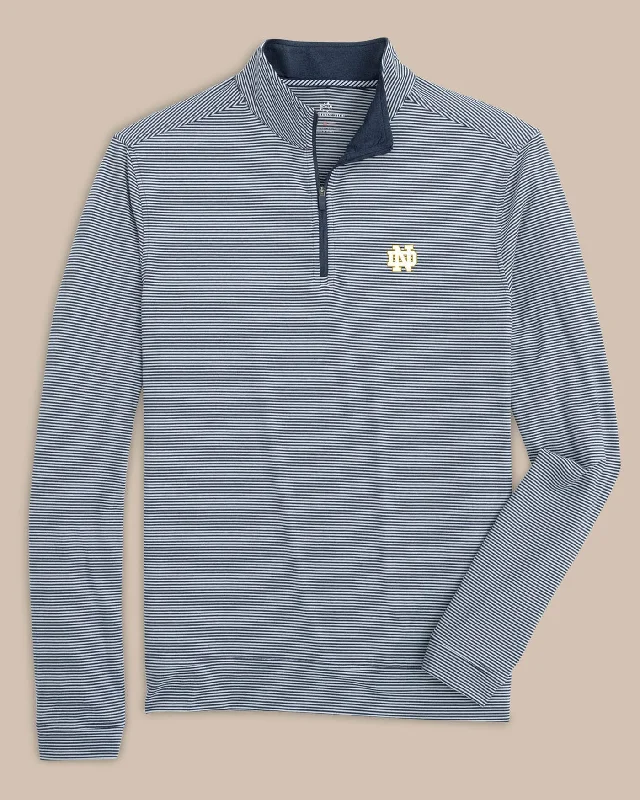 Modern Tailoring Fashionable Items Notre Dame Fighting Irish Cruiser Micro-Stripe Heather Quarter Zip