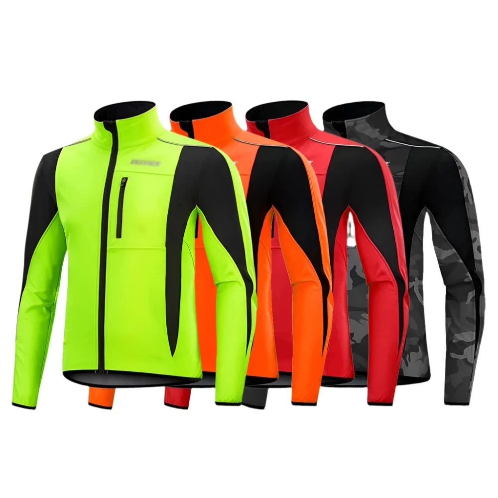 Sports Fashion Designer Style Cycling Jacket Warm Up Thermal Fleece Cycling Jacket Bicycle MTB Road Bike Clothing Windproof Waterproof Long Jersey Jersey