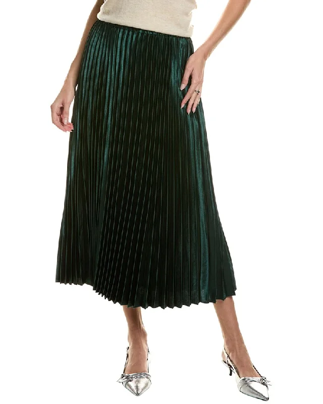 Retro Design Ethnic Style Anne Klein Pleated Skirt