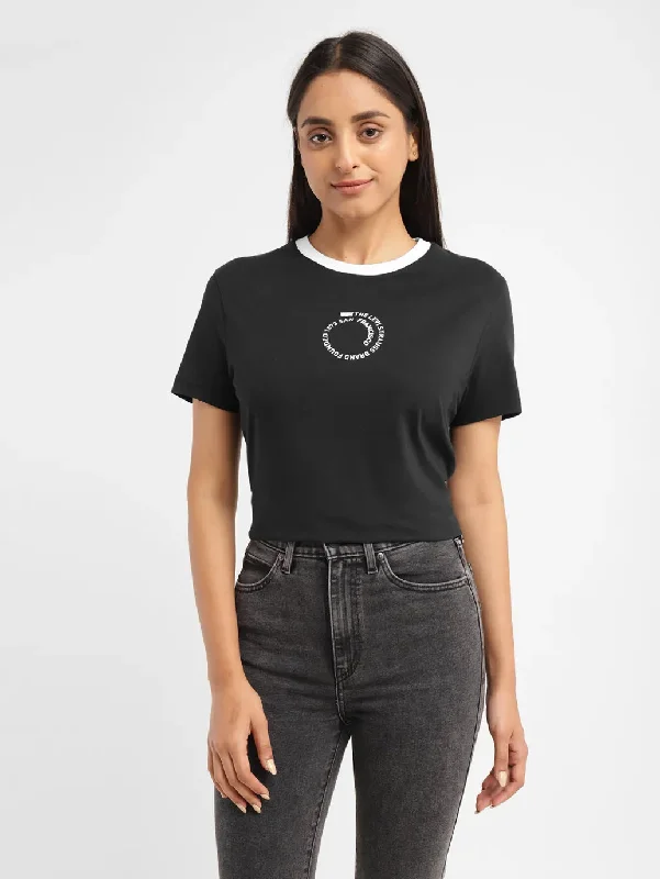 Spring Fashion Comfortable And Cold-proof Women's Graphic Crew Neck T-shirt