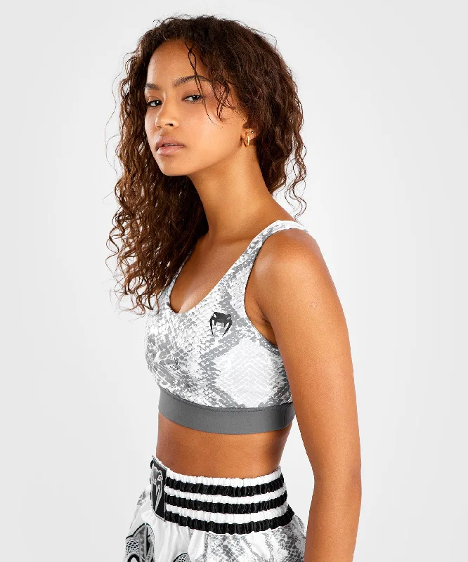 Artistic Temperament High-end Fabrics Venum White Snake Sport Bra for Women - White