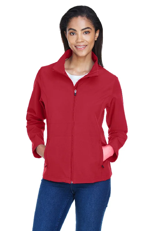 Must-have For Autumn And Winter Casual Style Team 365 Womens Leader Windproof & Waterproof Full Zip Jacket - Scarlet Red