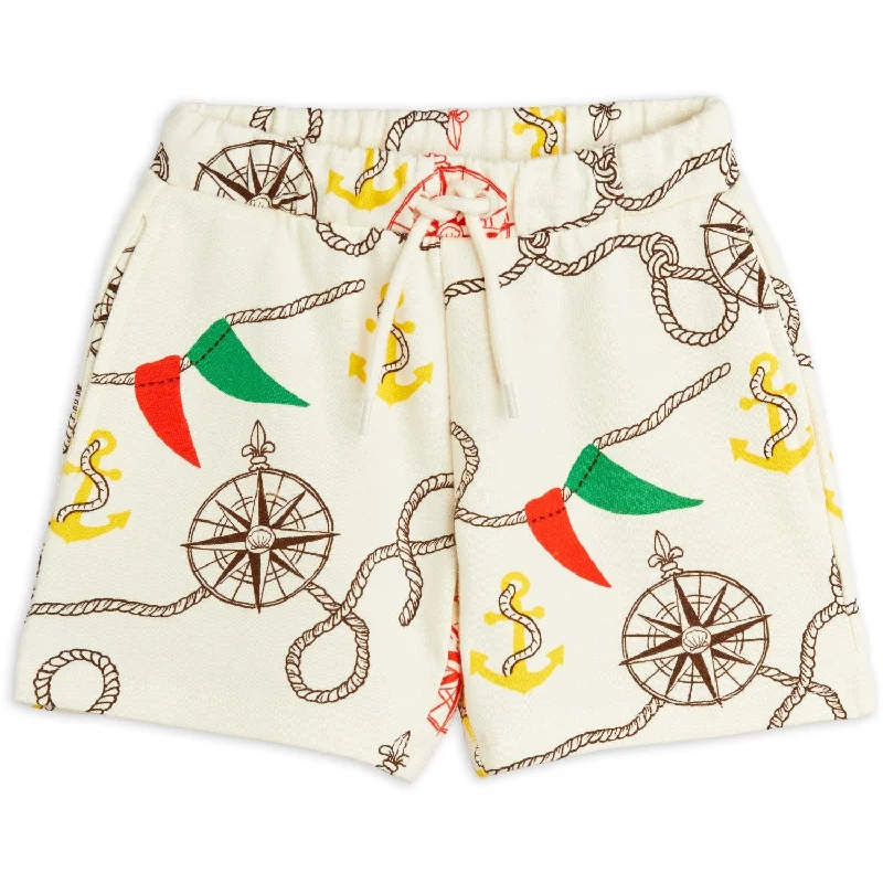 Personalized Design Carefree Style Mini Rodini Multi Nautical AOP Sweatshorts