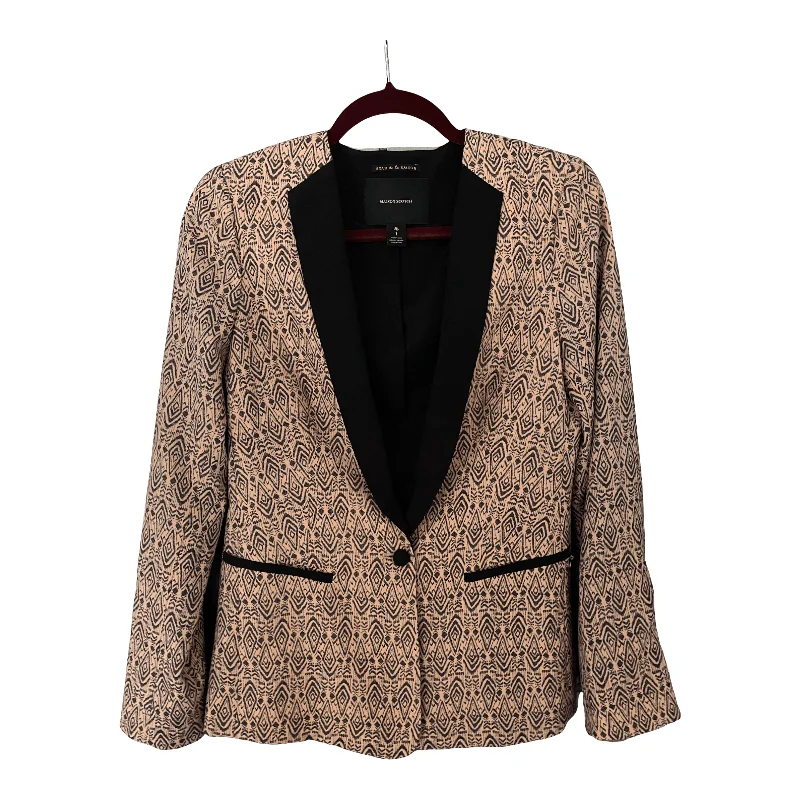 Sports And Leisure Ethnic Style Maison Scotch Smoking Style Jacket Peach and Grey Size 1 UK Size 10