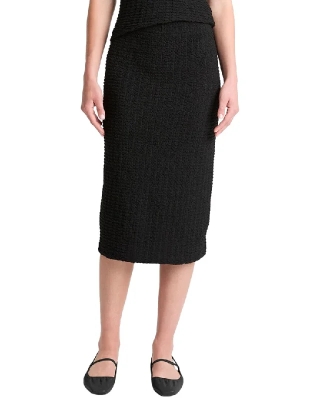 High Street Style Feminine Charm Vince Smocked Skirt