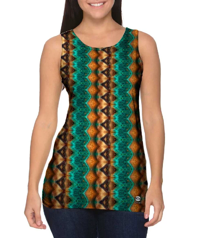 Spring Fashion Comfortable And Cold-proof Golden Aqua Snake Skin Pattern