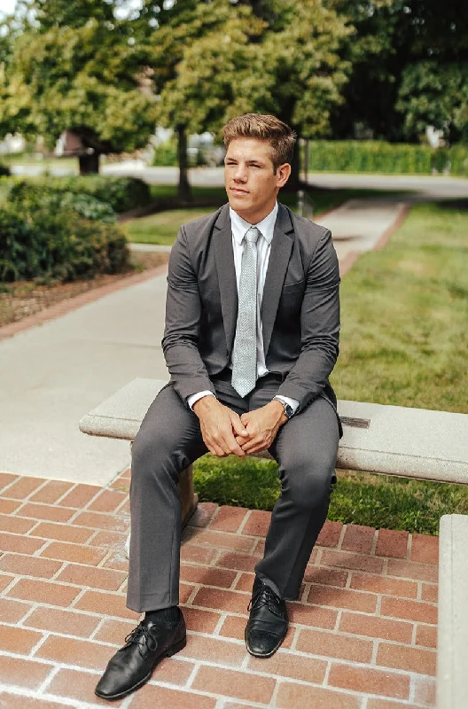 Celebrity Must-have Fresh And Natural Washable 2-Pant Flex Suit Charcoal