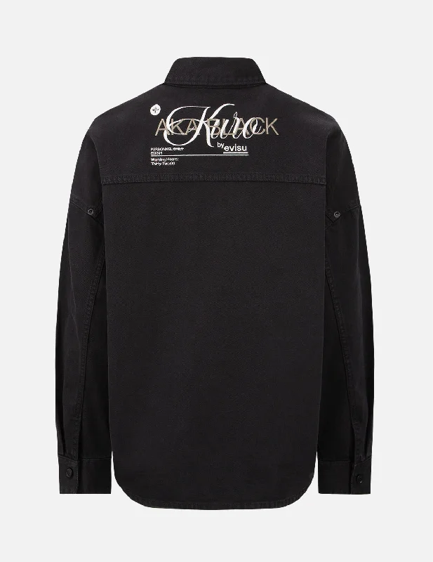 Classic Style Luxury Style Logo Embroidered Denim Shirt