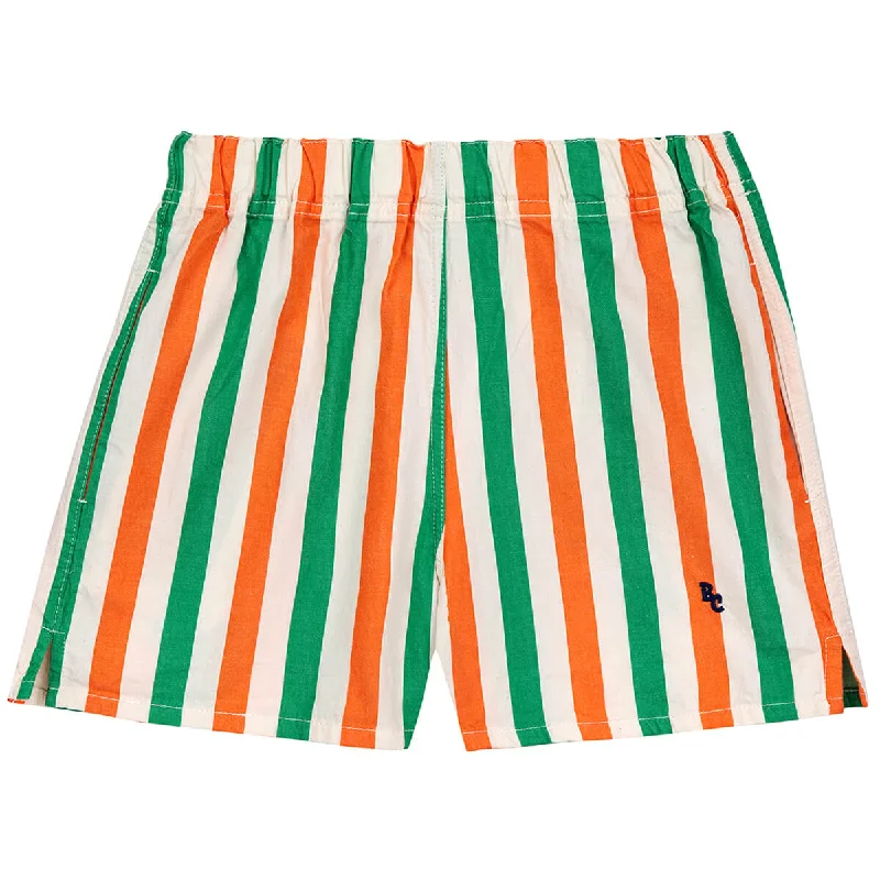 Leisure Travel Vertical Stripes Woven Shorts by Bobo Choses - Last Ones In Stock - 10-13 Years