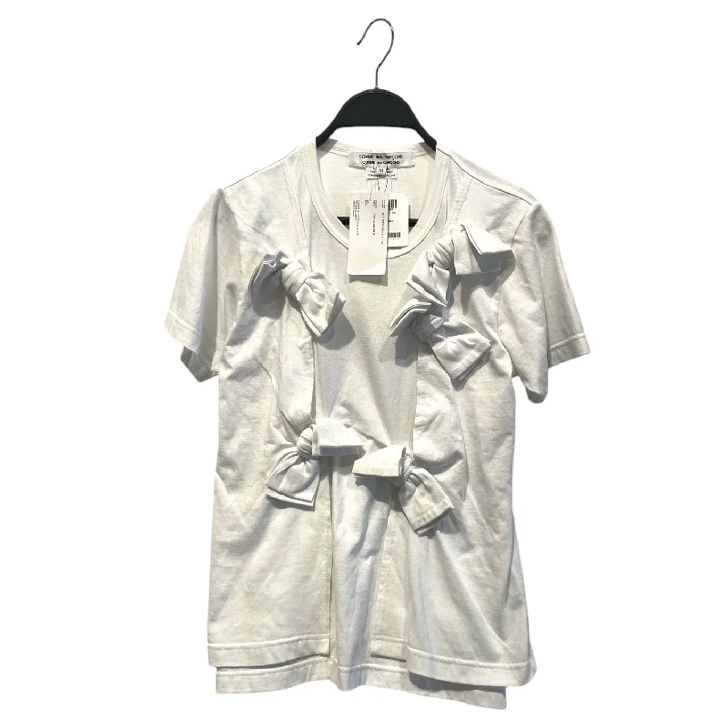 Fashionable sports COMME des GARCONS COMME des GARCONS/T-Shirt/M/Cotton/WHT/Multi-Bow spliced shirt