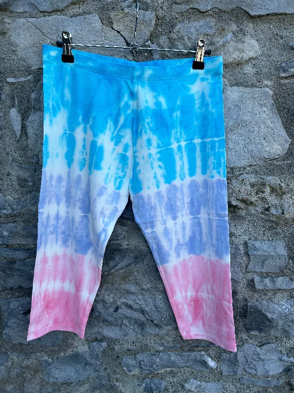 Celebrity Style Unique Prints Blue&pink tie dye cyclist shorts 15y (164cm)