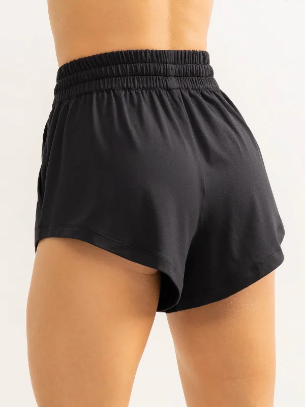 Personalized Design Carefree Style Soft Tech Shorts - Black