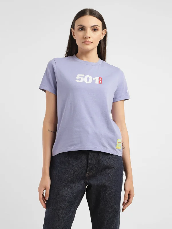 Elegant Wear Trendy Items Women's Typography Crew Neck T-shirt