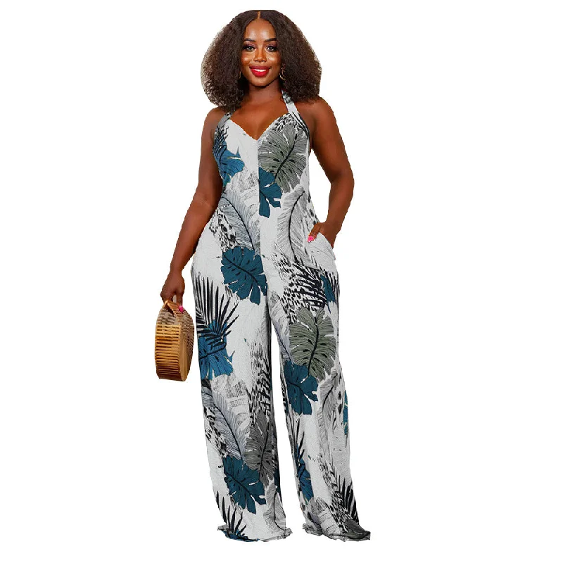 Bright Colors Celebrity Must-have Summer Dyed Loose Jumpsuits for Women