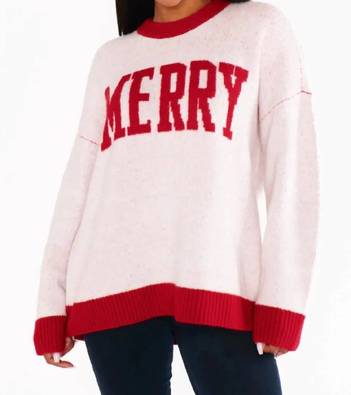 Personalized Design Elegant Tailoring Classic Crewneck Sweater In Merry Graphic Knit