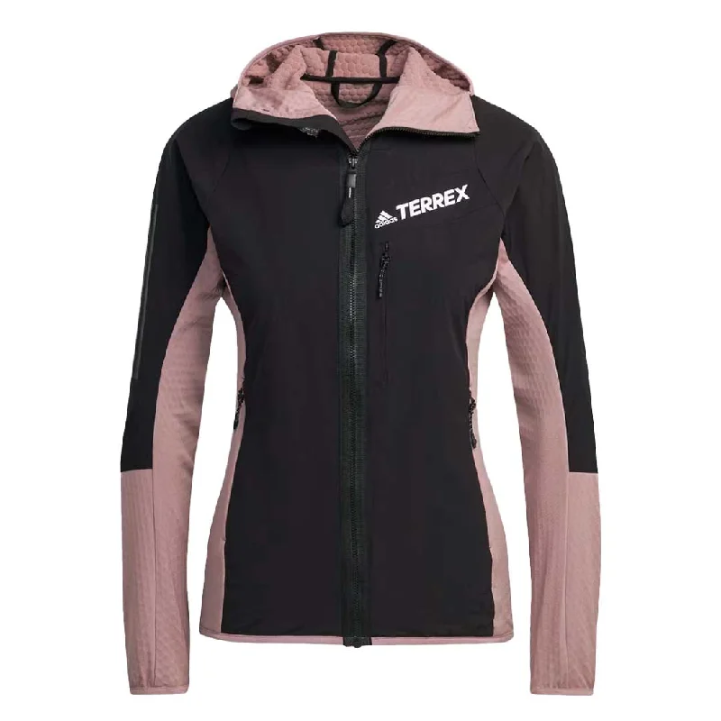 Personalized Clothing Feminine Charm adidas - Women's Terrex Techrock Flooce Wind Hooded Jacket (HF8852)