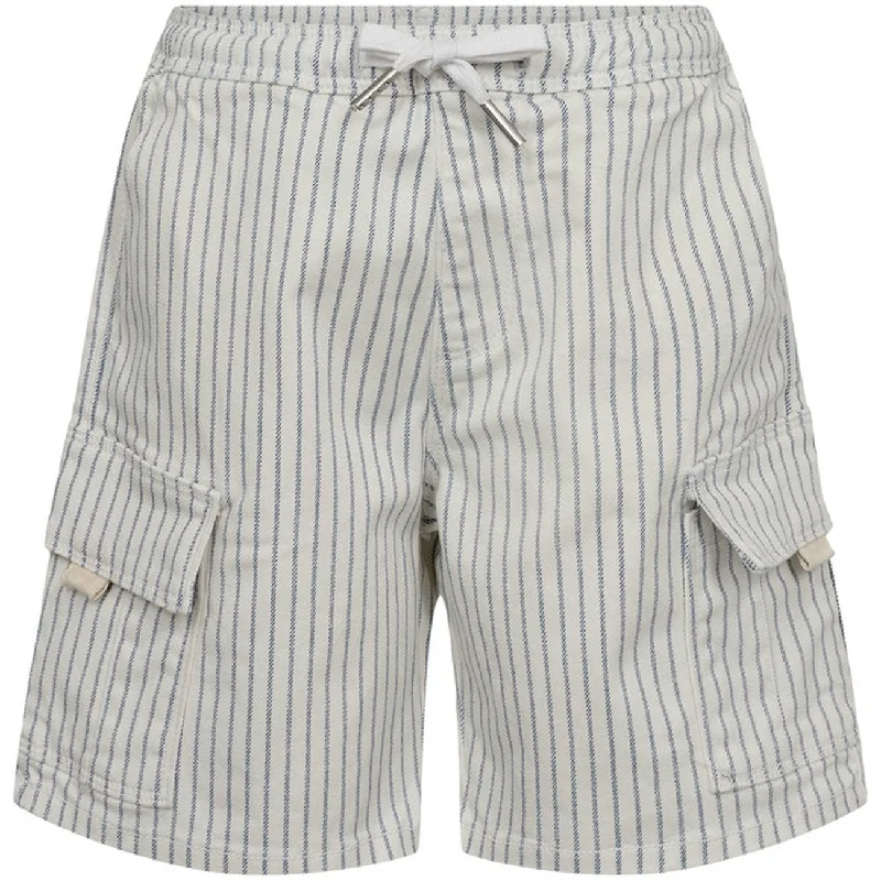 Luxury Style Celebrity Style Sofie Schnoor Blue Striped Shorts