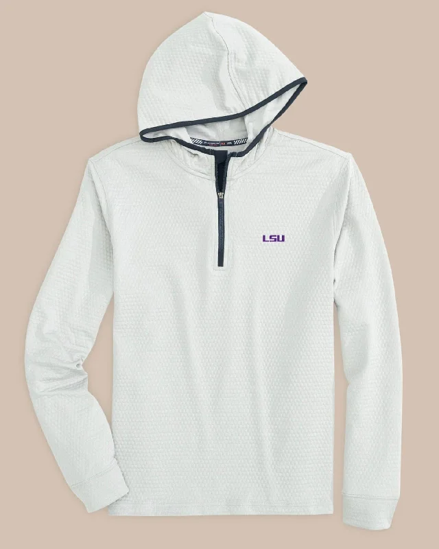 Advanced Customization Fashion Style LSU Tigers Scuttle Heather Quarter Zip Hoodie