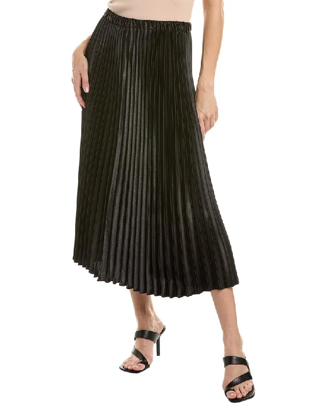 Street Casual Style Anne Klein Pull-On Pleated A-Line Skirt