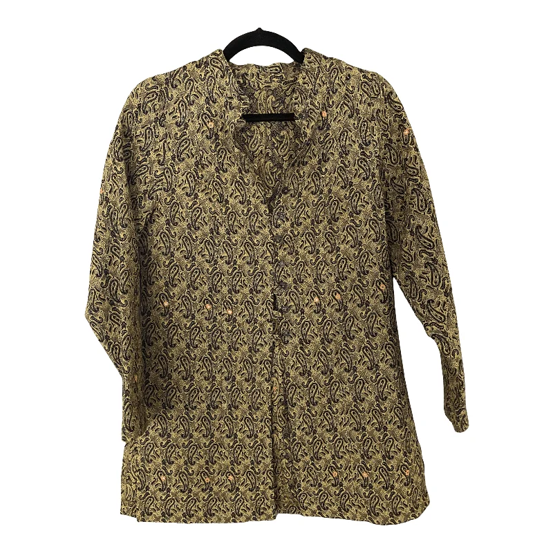 Versatile Items Unique Design Tufanlar Long Jacket Paisley Print Olive Green and Black UK Size 12