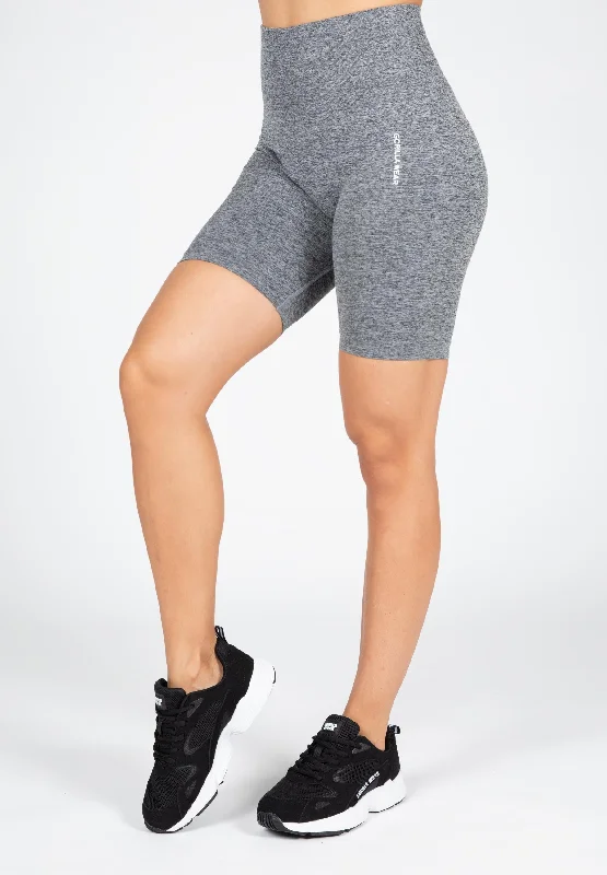 Fashionable And Fashionable Autumn Selection Quincy Seamless Cycling Shorts - Gray Melange