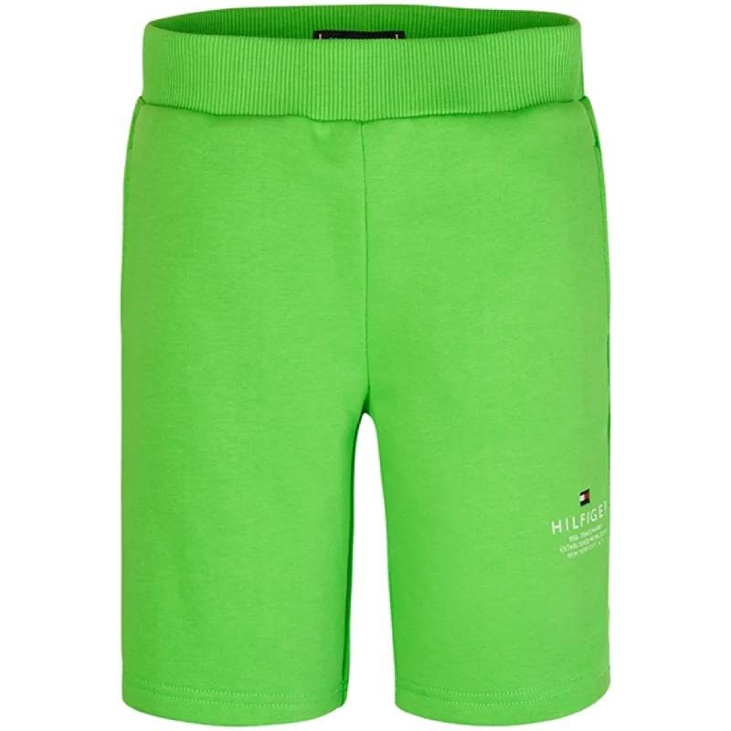 Retro Fashion Personalized Wear Tommy Hilfiger Logo Sweat Shorts Spring Lime