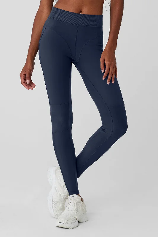 Personalized Clothing Elegant And Noble Alosoft High-Waist Head Start Legging - Navy Personalized Clothing Elegant And Noble Alosoft High-Waist Head Start Legging - Navy