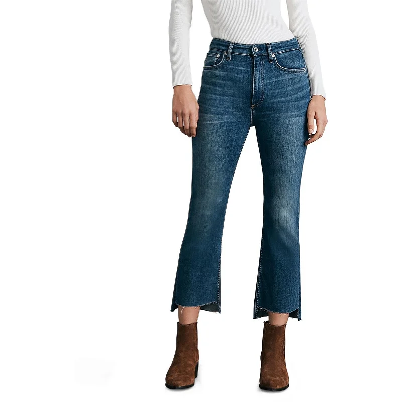 Soft And Comfortable Elegant Design Rag & Bone Jeans Womens High Rise Raw Hem Ankle Jeans