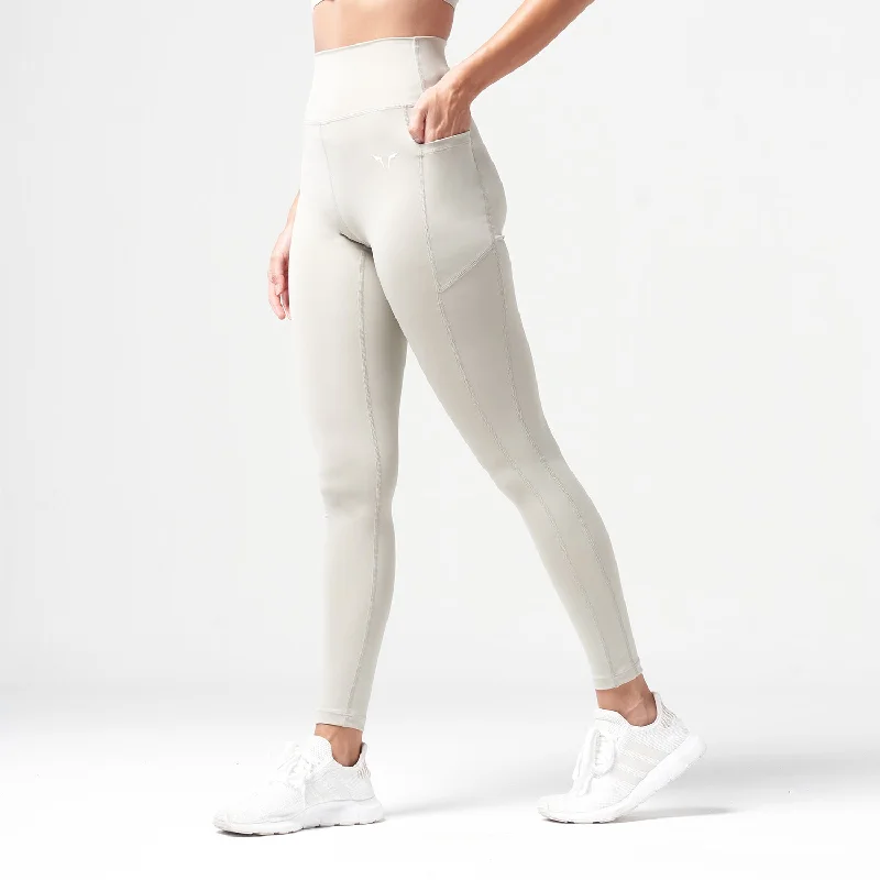Short Design French Style Essential High Waisted Leggings 27"  - Willow Grey