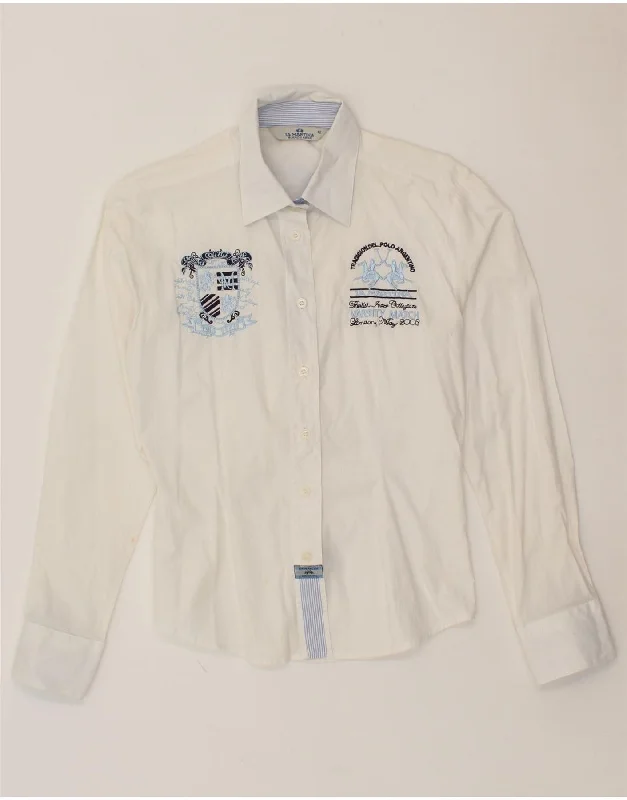 Fashion Innovation Urban Style LA MARTINA Womens Shirt IT 42 Medium White